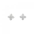 【リメイク】K18WG フラワー ダイヤモンドピアス 1.00CT