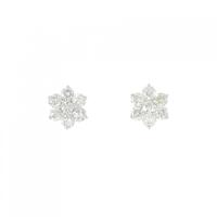 【新品】K18WG ダイヤモンド ピアス 0.50CT