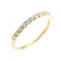 【新品】K18YG ハーフエタニティ ダイヤモンド リング 0.301CT