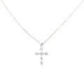 アガット クロス ダイヤモンド ネックレス 0.03CT