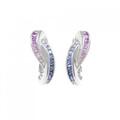 750WG/585WG サファイヤ ピアス 3.02CT