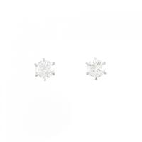 【リメイク】PT ダイヤモンドピアス 0.301CT 0.309CT F?G I1 GOOD