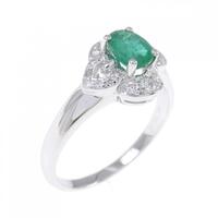 K18WG エメラルド リング 0.58CT