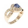 K18YG/PT サファイヤ リング 0.69CT