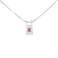 PT ルビー ネックレス 0.09CT