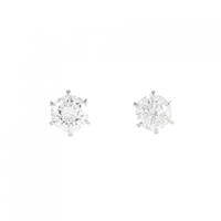 【リメイク】ST/プラチナダイヤモンドピアス 0.597ct 0.603ct F?G I1 VG