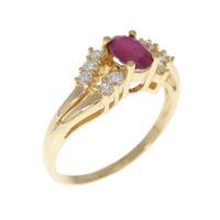 18KYG ルビー リング 0.52CT
