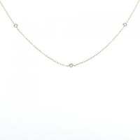 K18PG ダイヤモンド ネックレス 0.13CT