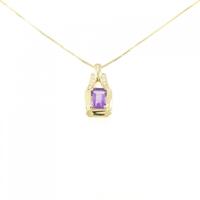 K18YG アメジスト ネックレス 1.51CT