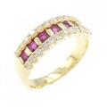 K18YG ルビー リング 0.70CT