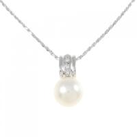 PT/K18WG アコヤパール ネックレス 9mm