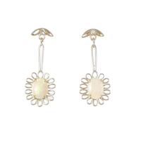 K18YG フラワー オパール ピアス