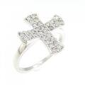 K18WG クロス ダイヤモンド リング 0.36CT