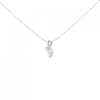 K18WG ダイヤモンド ネックレス 0.12CT