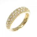 K18YG パヴェ ダイヤモンド リング 0.70CT