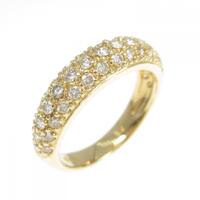 K18YG パヴェ ダイヤモンド リング 0.70CT