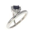 PT ハート サファイヤ リング 0.51CT