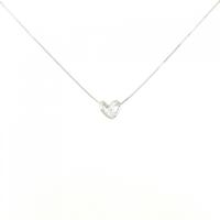 K14WG ハート ダイヤモンド ネックレス 0.05CT