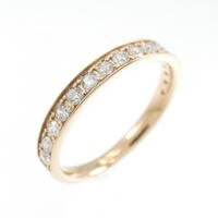 K18PG ハーフエタニティ ダイヤモンド リング 0.30CT