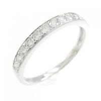 K18WG ハーフエタニティ ダイヤモンド リング 0.30CT