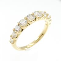 K18YG ハーフエタニティ ダイヤモンド リング 1.00CT