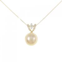 K18YG 白蝶パール ネックレス 12.6mm