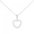 PT ハート ダイヤモンド ネックレス 0.33CT