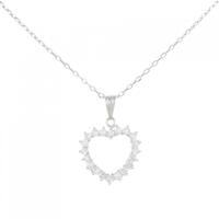 PT ハート ダイヤモンド ネックレス 0.33CT