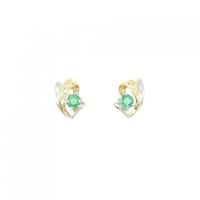 PT/K18YG エメラルド ピアス 0.27CT