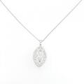 【リメイク】プラチナダイヤモンドネックレス 1.015CT D SI1 マーキスカット