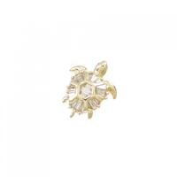 K18YG タートル ダイヤモンド ペンダント 0.24CT