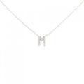 K18PG イニシャルM ダイヤモンド ネックレス 0.05CT