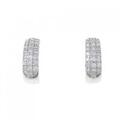 K18WG/K14WG パヴェ ダイヤモンド ピアス 0.34CT