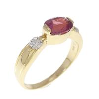 K18YG ルビー リング 1.24CT