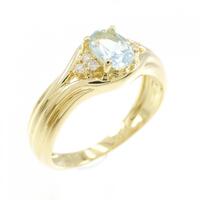 18KYG アクアマリン リング 0.45CT