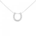 K18WG ホースシュー ダイヤモンド ネックレス 0.5CT