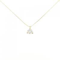 K18YG ソリティア ダイヤモンド ネックレス 0.359CT