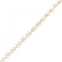 K18YG フラワー ダイヤモンド ブレスレット 3.00CT