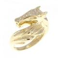 K18YG ホース ダイヤモンド リング 0.11CT