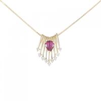 K18YG ルビー ネックレス 0.60CT