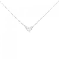 K18WG ダイヤモンド ネックレス 0.303CT D VS2 ハートシェイプ