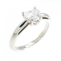 PTダイヤモンドリング 0.504CT F SI1 ハートシェイプ