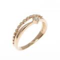 K14PG ダイヤモンド ピンキーリング 0.03CT