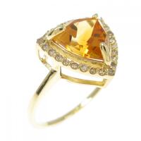 K18YG シトリン リング 2.00CT