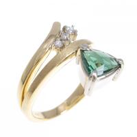 K18YG/PT トルマリン リング 0.91CT