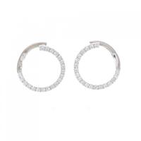 K18WG ダイヤモンド ピアス 1.00CT