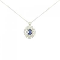 K18WG サファイヤ ネックレス 0.55CT