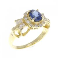 K18YG サファイヤ リング 0.50CT
