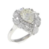 【リメイク】プラチナダイヤモンドリング 1.115CT VLY VVS2 ペアシェイプ