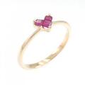 K10PG ハート ルビー リング 0.15CT